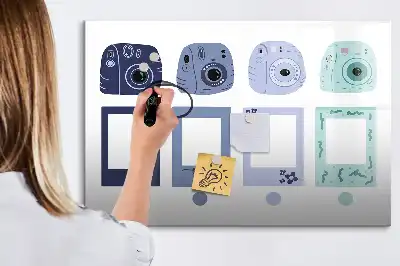 Magnetic marker board polaroid frames