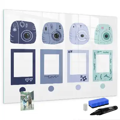 Magnetic marker board polaroid frames