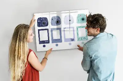 Magnetic marker board polaroid frames