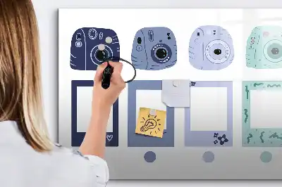 Magnetic marker board polaroid frames