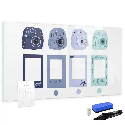 Magnetic marker board polaroid frames