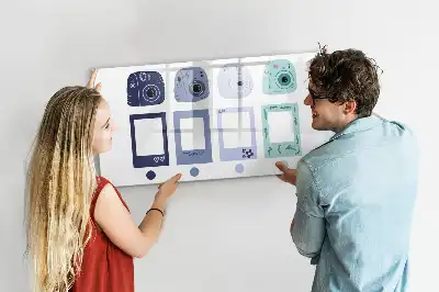Magnetic marker board polaroid frames