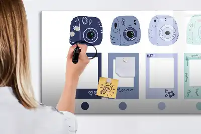 Magnetic marker board polaroid frames