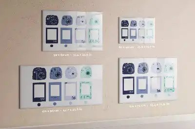 Magnetic marker board polaroid frames