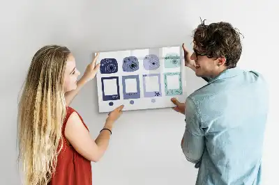 Magnetic marker board polaroid frames