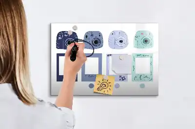 Magnetic marker board polaroid frames