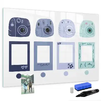 Magnetic marker board polaroid frames