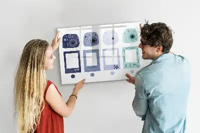 Magnetic marker board polaroid frames