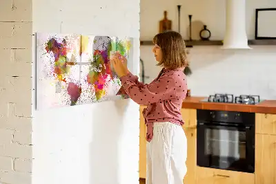 Watercolor world map magnetic marker board
