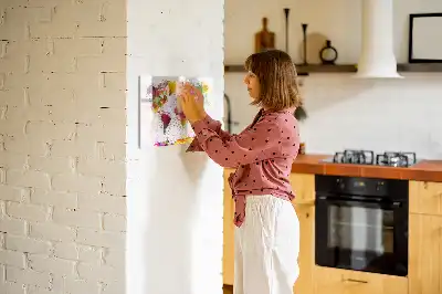 Watercolor world map magnetic marker board
