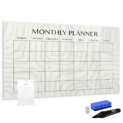 Magnetic marker board monthly planner