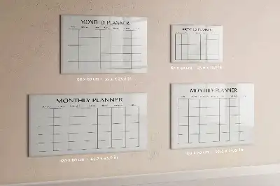 Magnetic marker board monthly planner
