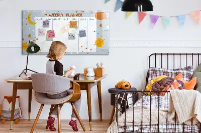 Magnetic marker board week planner