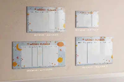 Magnetic marker board week planner