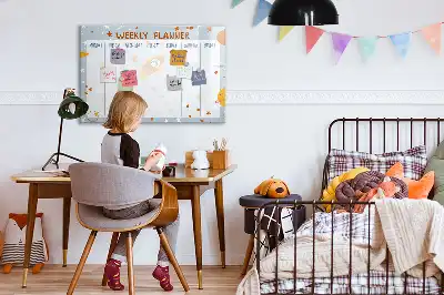 Magnetic marker board week planner