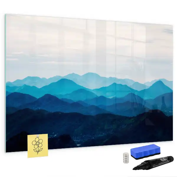 Magnetic marker board watercolor water design