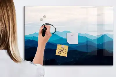 Magnetic marker board watercolor water design