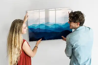 Magnetic marker board watercolor water design
