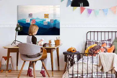 Magnetic marker board watercolor water design