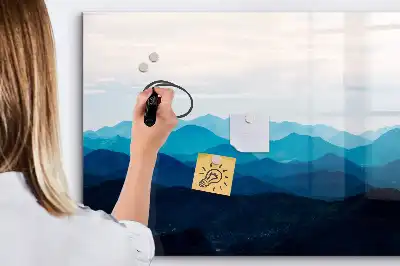 Magnetic marker board watercolor water design