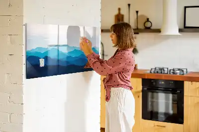 Magnetic marker board watercolor water design