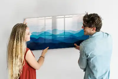 Magnetic marker board watercolor water design