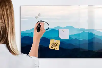 Magnetic marker board watercolor water design