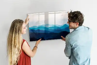 Magnetic marker board watercolor water design