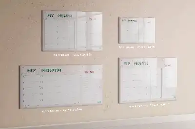 Magnetic glass dry erase board monthly planner for children