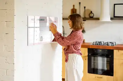 Magnetic glass dry erase board monthly planner for children