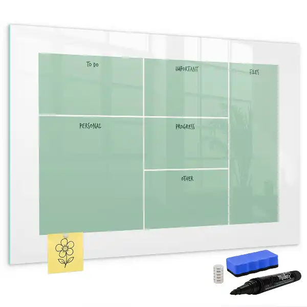 Magnetic marker board desk organizer
