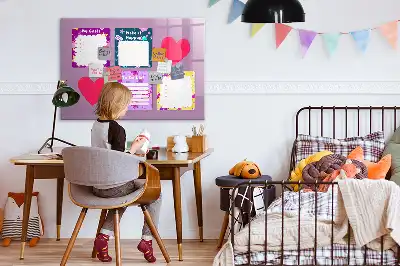 Magnetic marker board with scary notes design