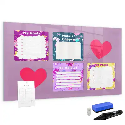 Magnetic marker board with scary notes design