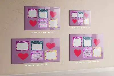 Magnetic marker board with scary notes design
