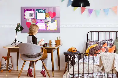 Magnetic marker board with scary notes design