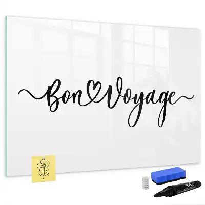 Magnetic marker board with Have a safe trip text