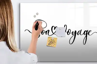 Magnetic marker board with Have a safe trip text