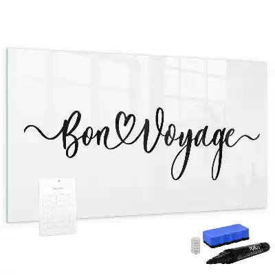 Magnetic marker board with Have a safe trip text