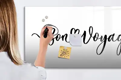 Magnetic marker board with Have a safe trip text
