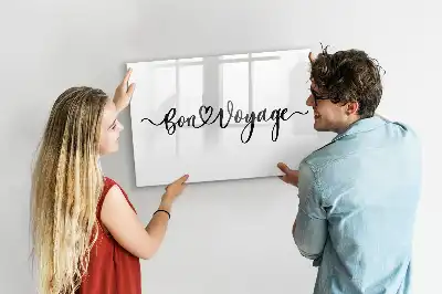 Magnetic marker board with Have a safe trip text