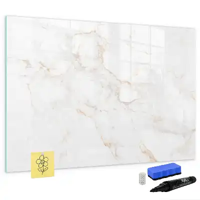 Magnetic glass dry erase board elegant marble finish