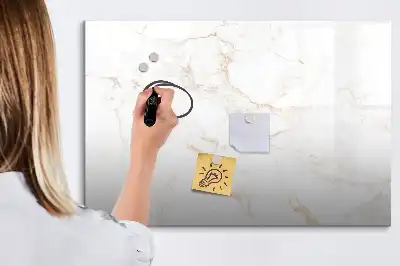 Magnetic glass dry erase board elegant marble finish