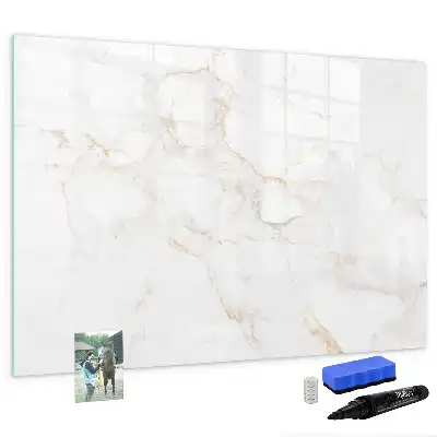 Magnetic glass dry erase board elegant marble finish