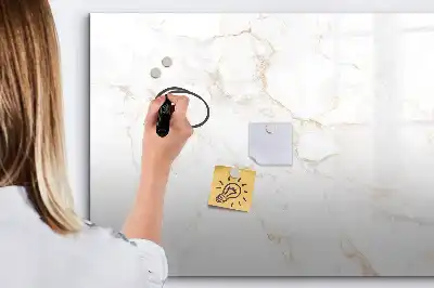Magnetic glass dry erase board elegant marble finish