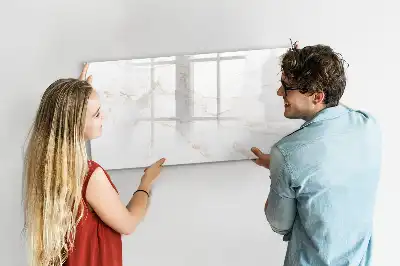 Magnetic glass dry erase board elegant marble finish