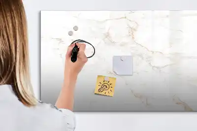 Magnetic glass dry erase board elegant marble finish