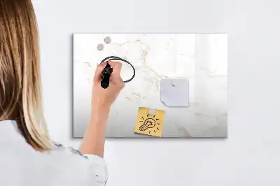 Magnetic glass dry erase board elegant marble finish