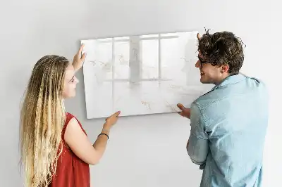 Magnetic glass dry erase board elegant marble finish