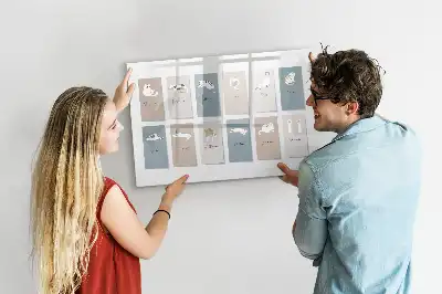 Magnetic marker board with cat calendar design