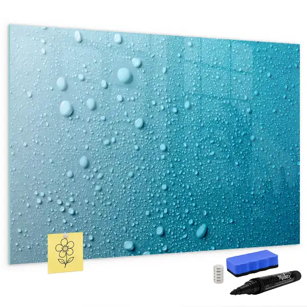 Magnetic marker board water drops design